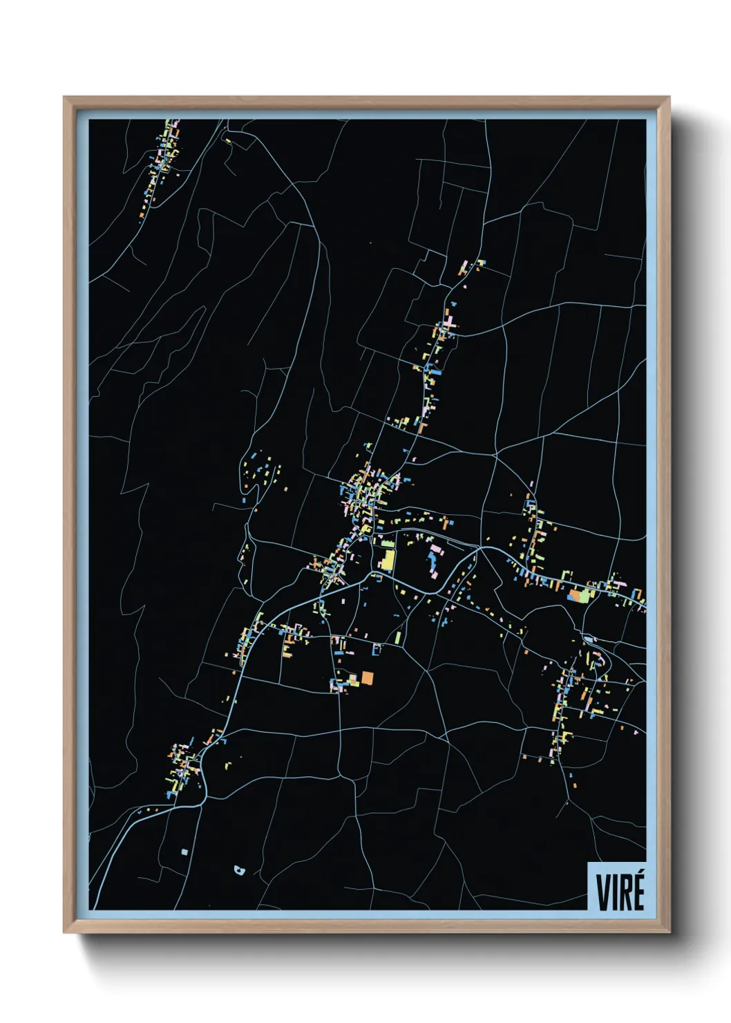 Une affiche de carte sur Viré