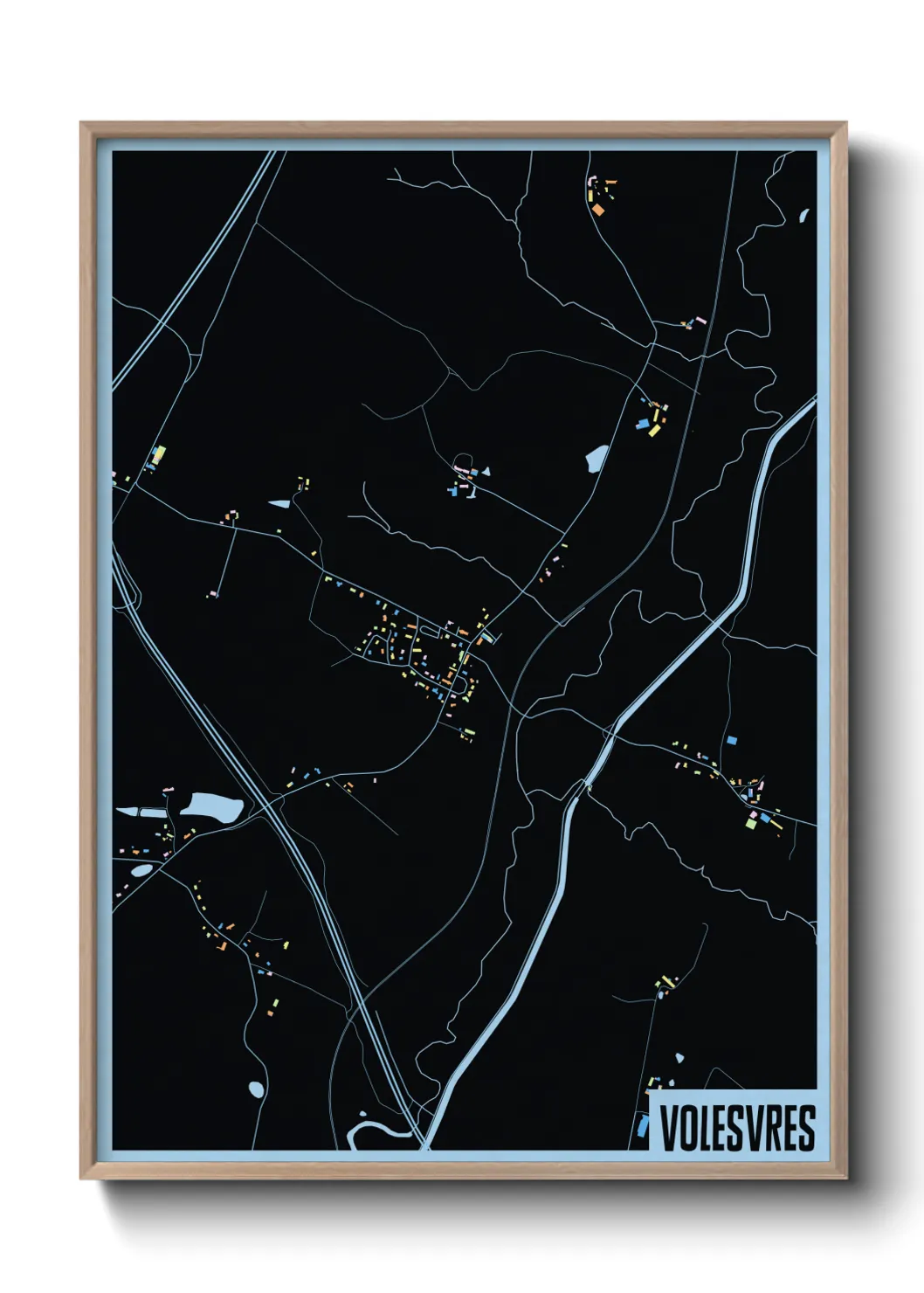 Une affiche de carte sur Volesvres