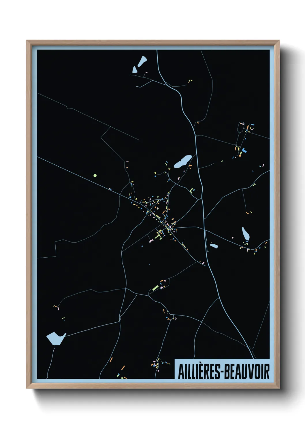 Un poster carteAillières-Beauvoir