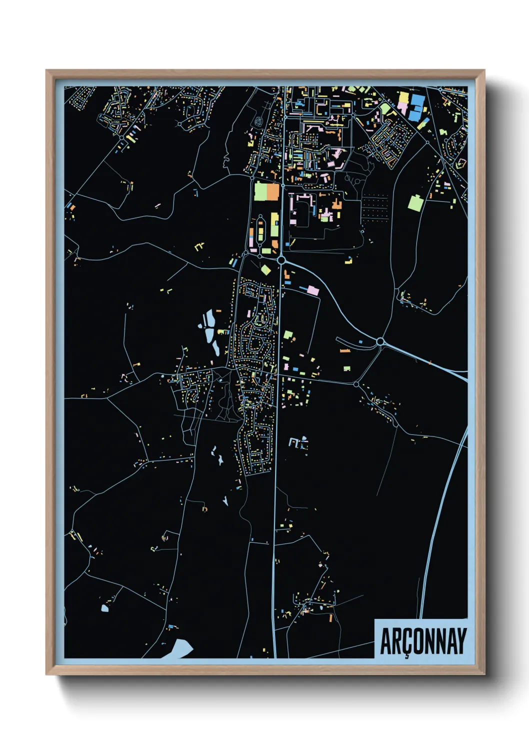 Une affiche de carte sur Arçonnay