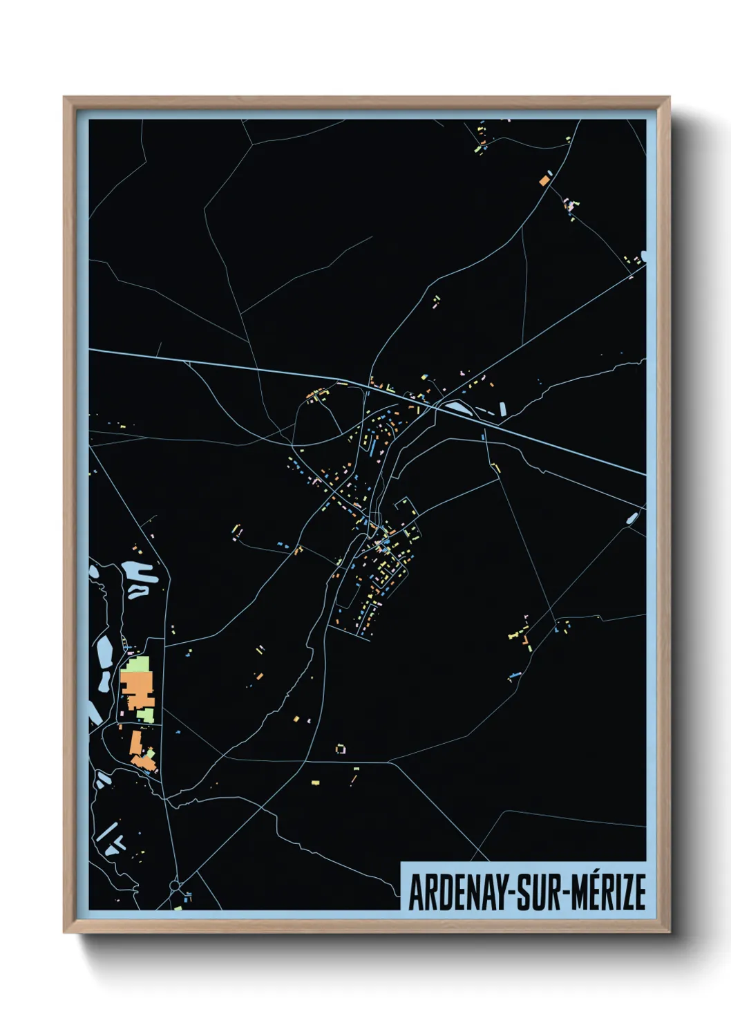 Une affiche de carte sur Ardenay-sur-Mérize