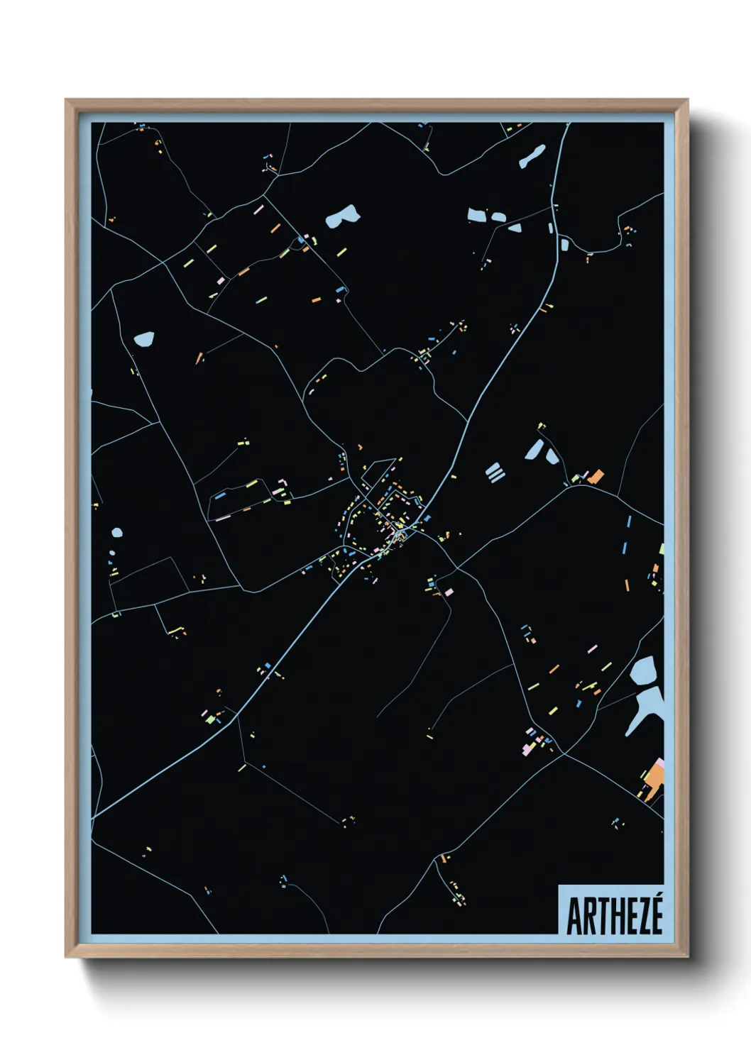 Une affiche de carte sur Arthezé