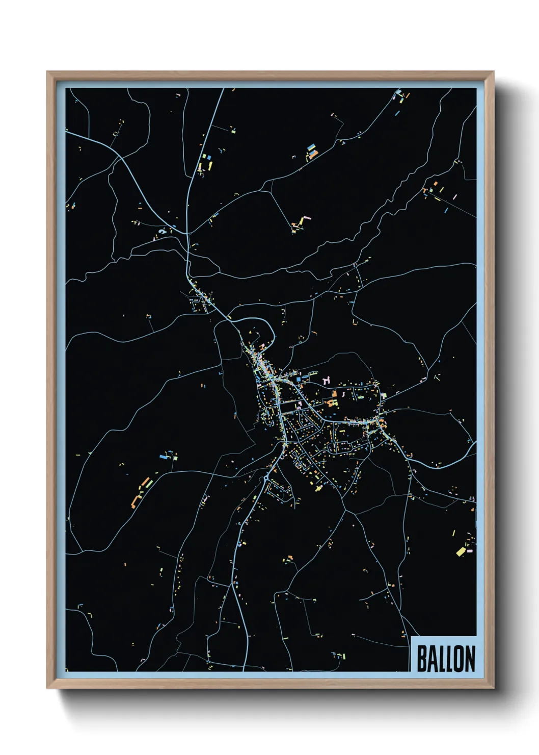 Une affiche de carte sur Ballon