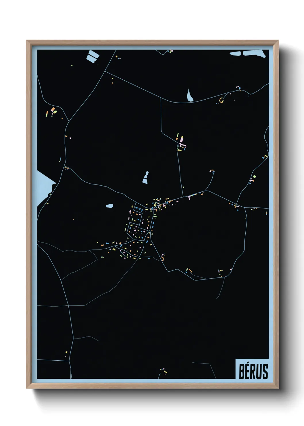 Une affiche de carte sur Bérus