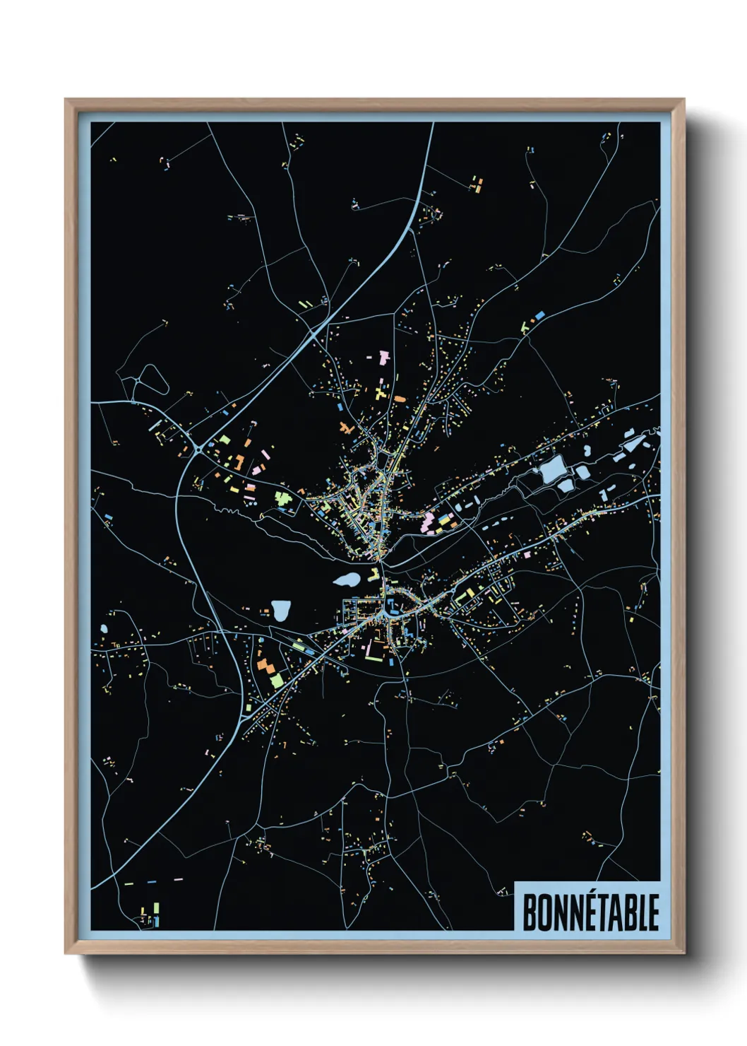 Une affiche de carte sur Bonnétable