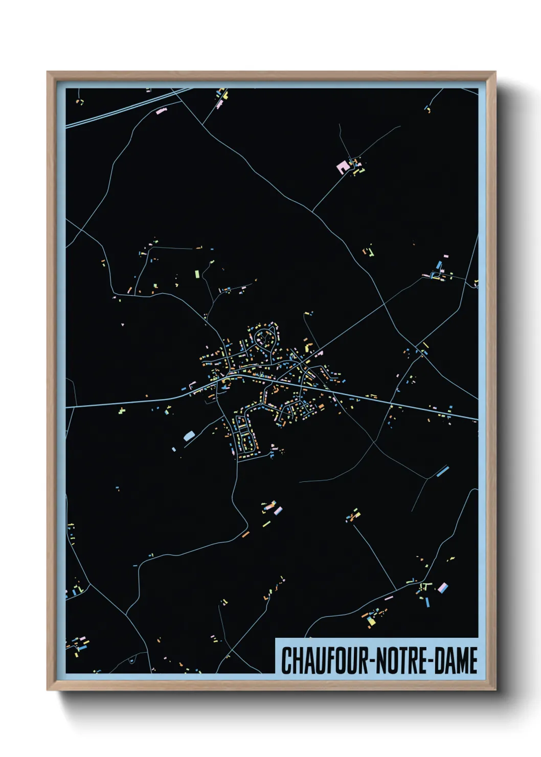 Une affiche de carte sur Chaufour-Notre-Dame