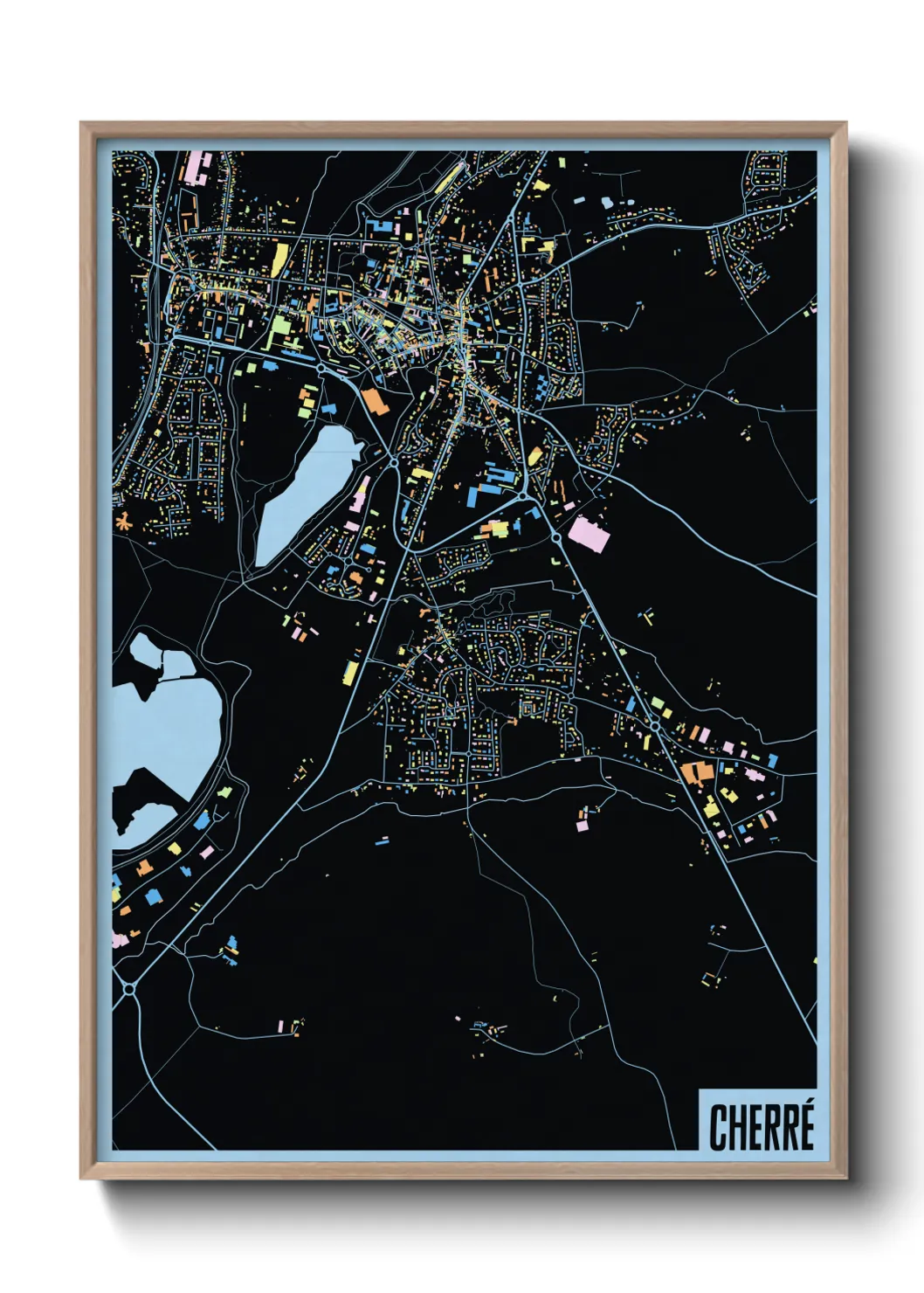 Une affiche de carte sur Cherré