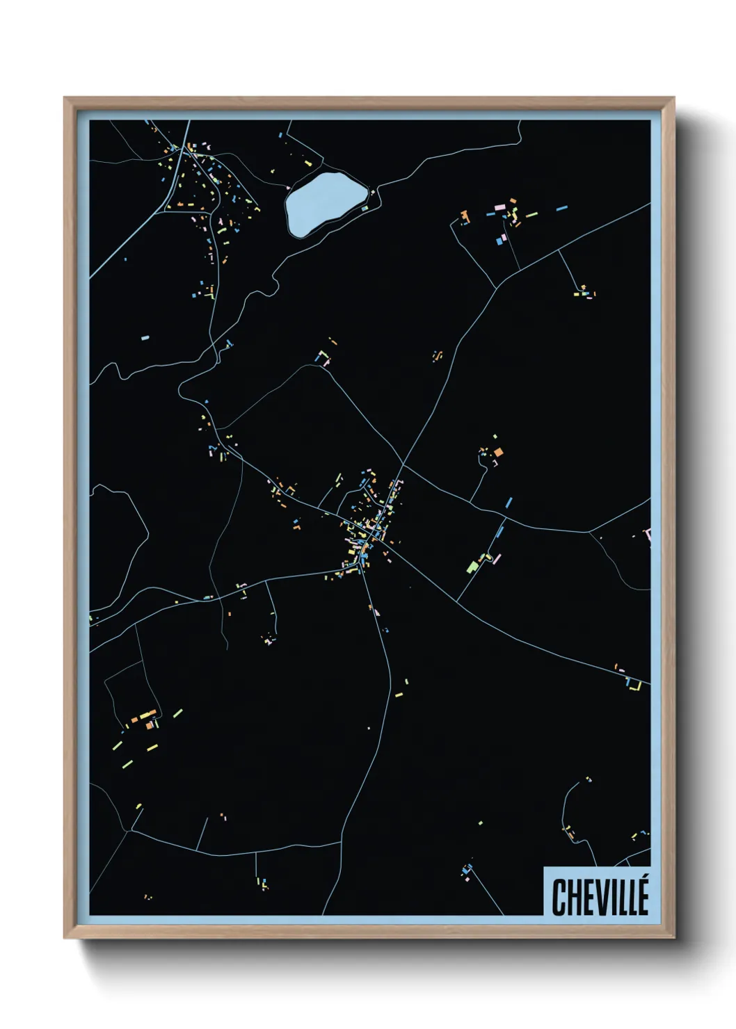 Une affiche de carte sur Chevillé