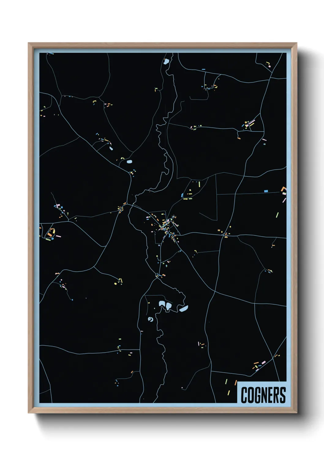 Une affiche de carte sur Cogners