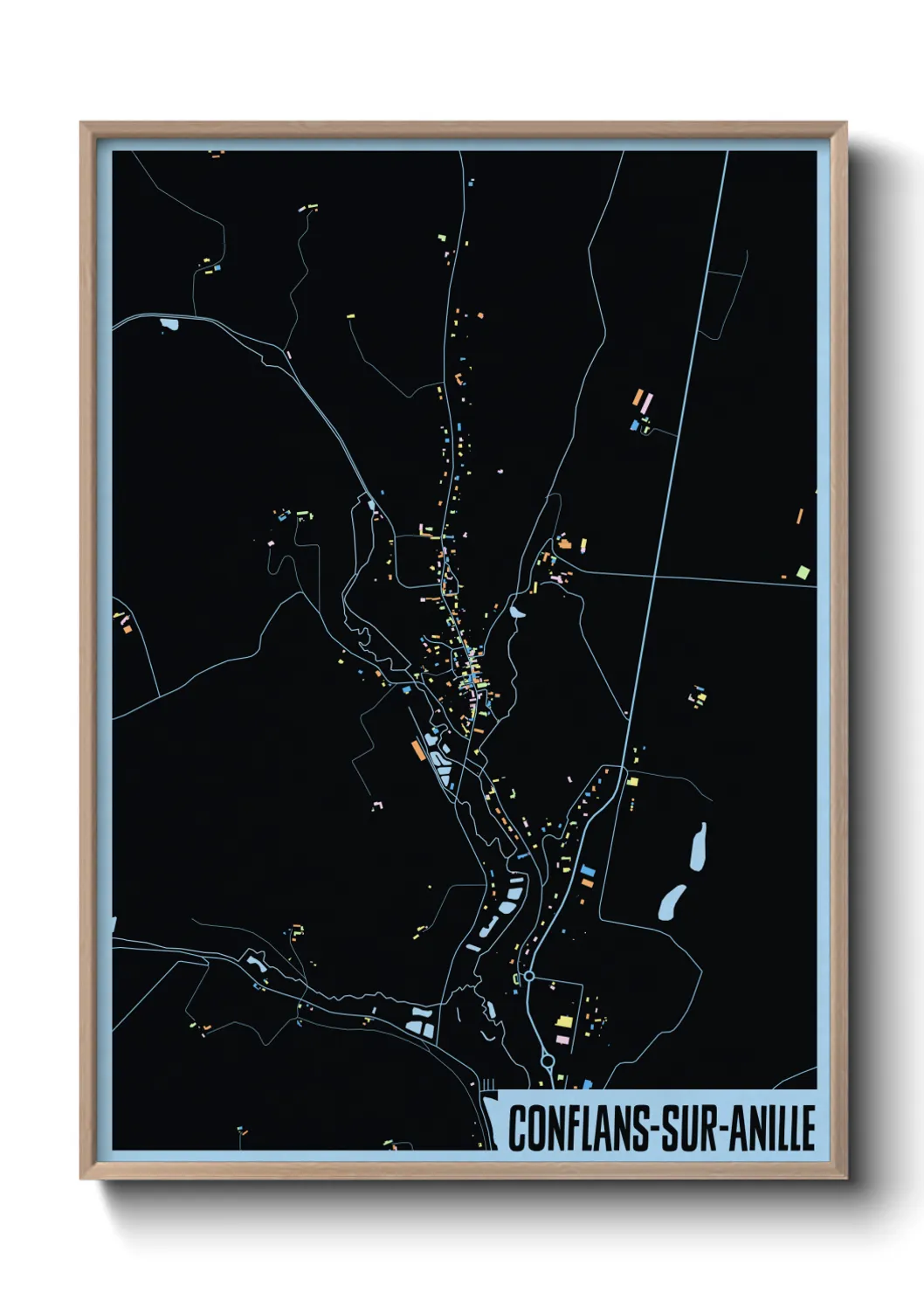 Un poster carteConflans-sur-Anille