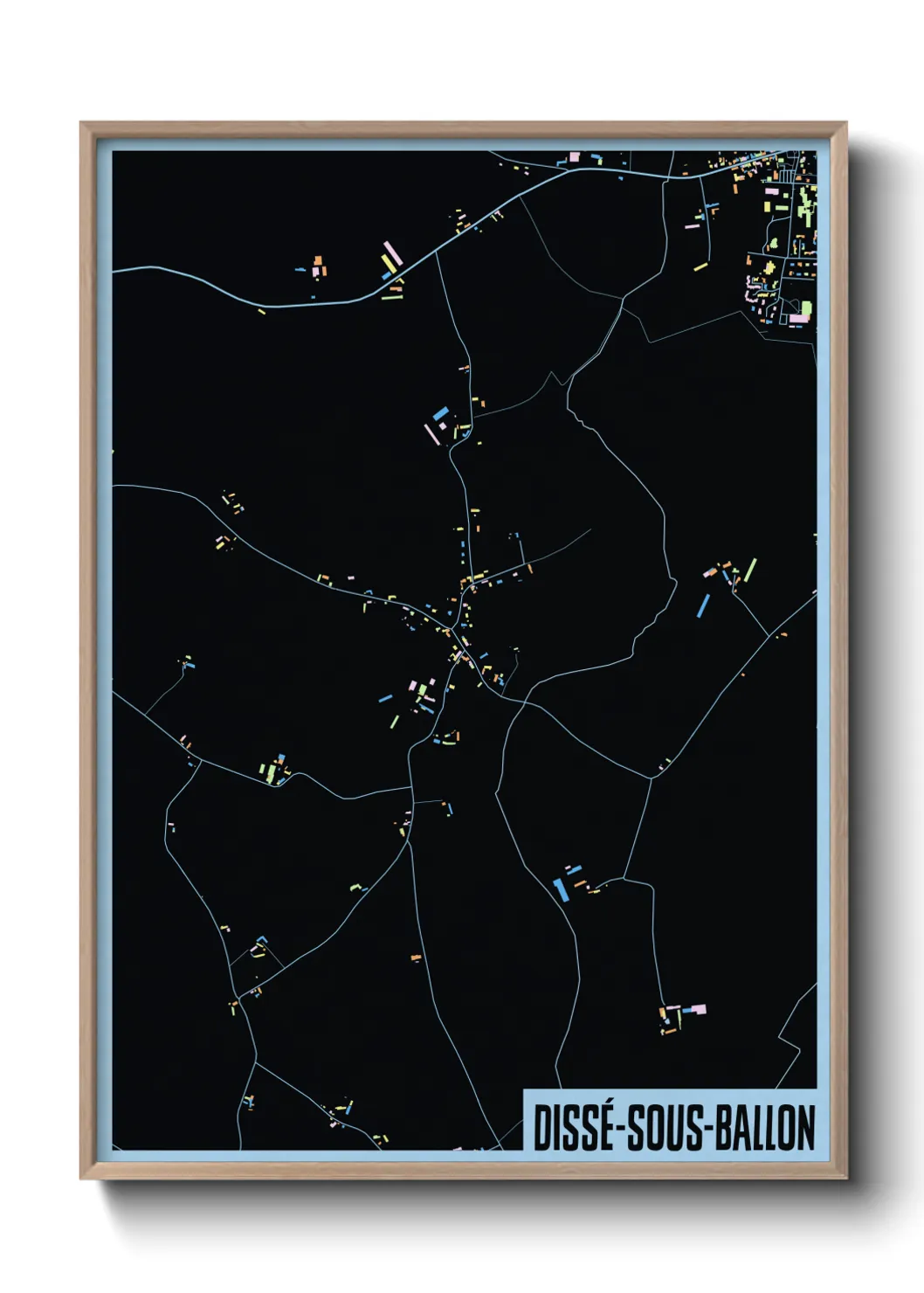 Une affiche de carte sur Dissé-sous-Ballon