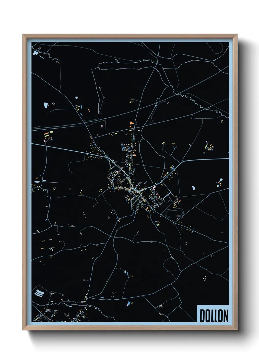 Une affiche de carte sur Dollon