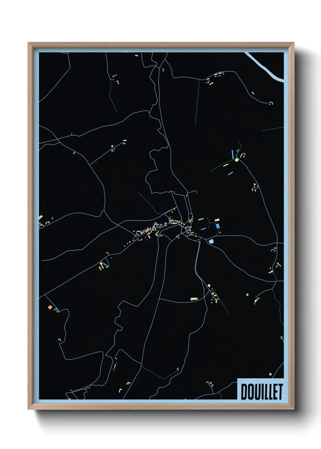 Une affiche de carte sur Douillet