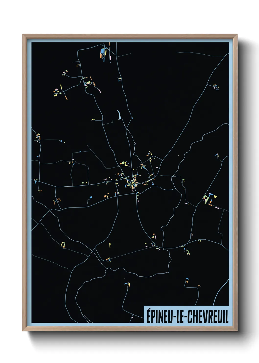 Une affiche de carte sur Épineu-le-Chevreuil