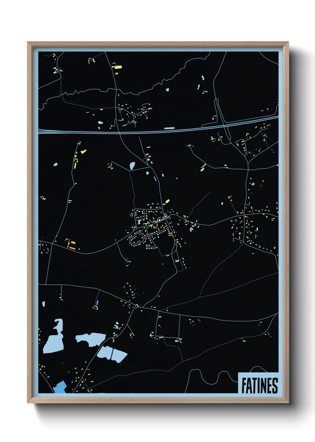 Une affiche de carte sur Fatines