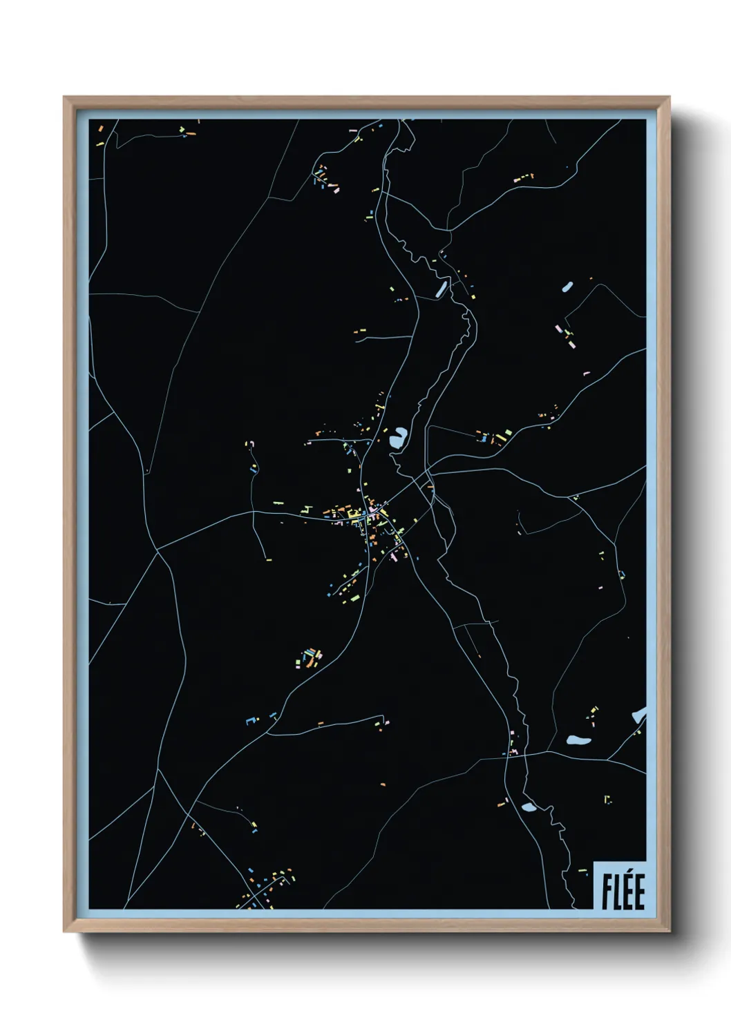 Une affiche de carte sur Flée