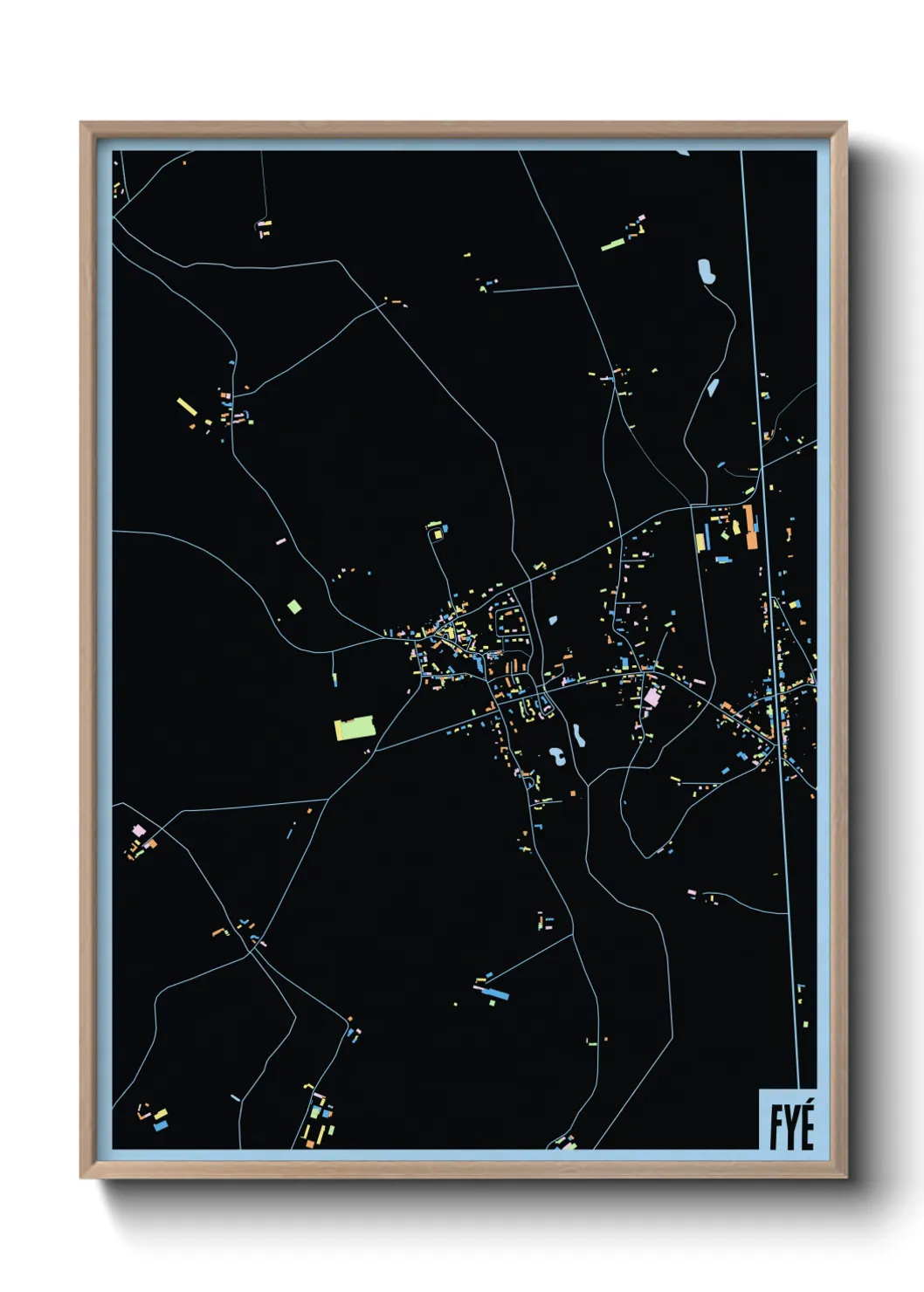 Une affiche de carte sur Fyé