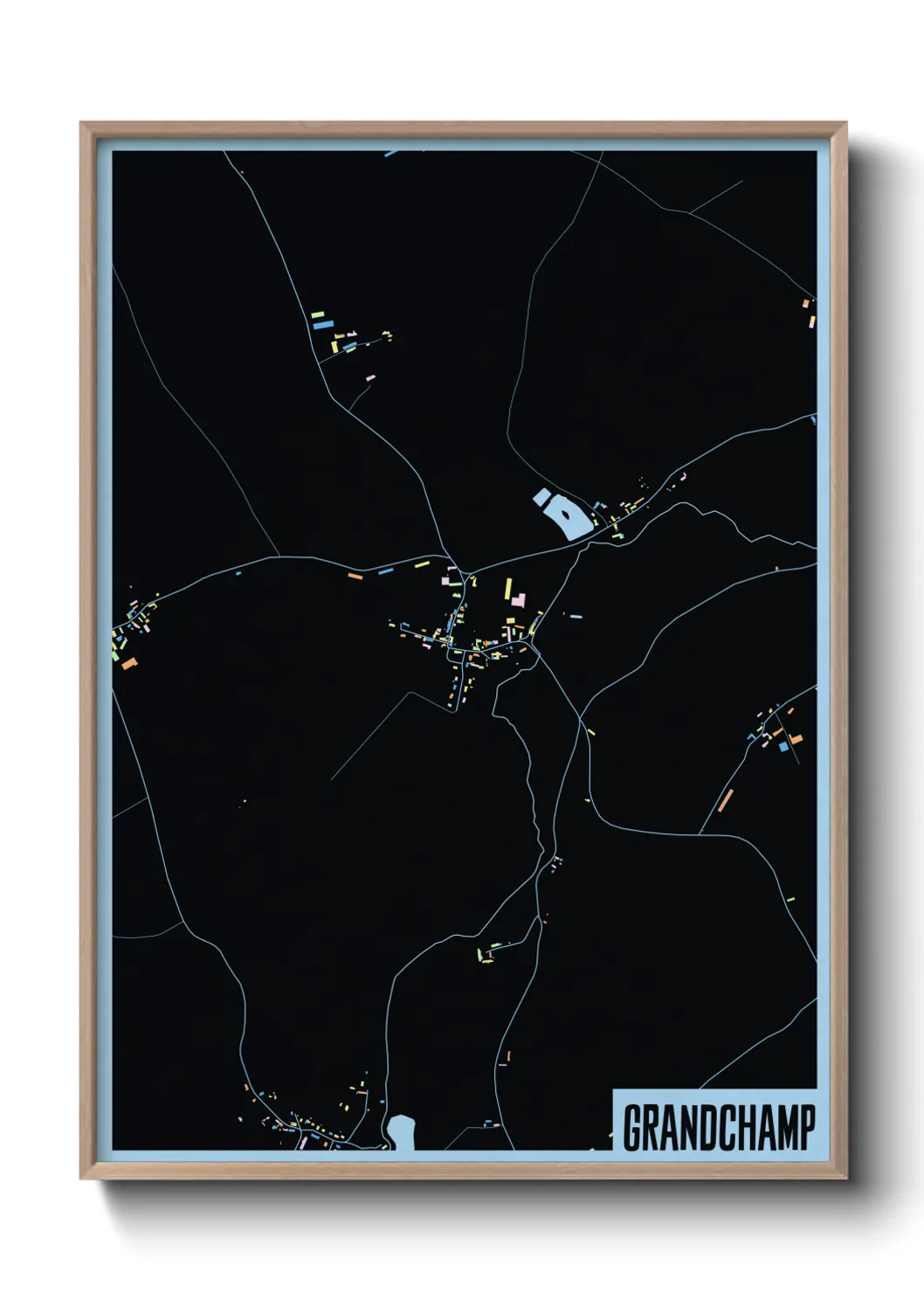 Une affiche de carte sur Grandchamp