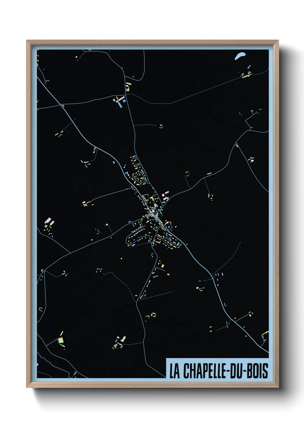 Une affiche de carte sur La Chapelle-du-Bois