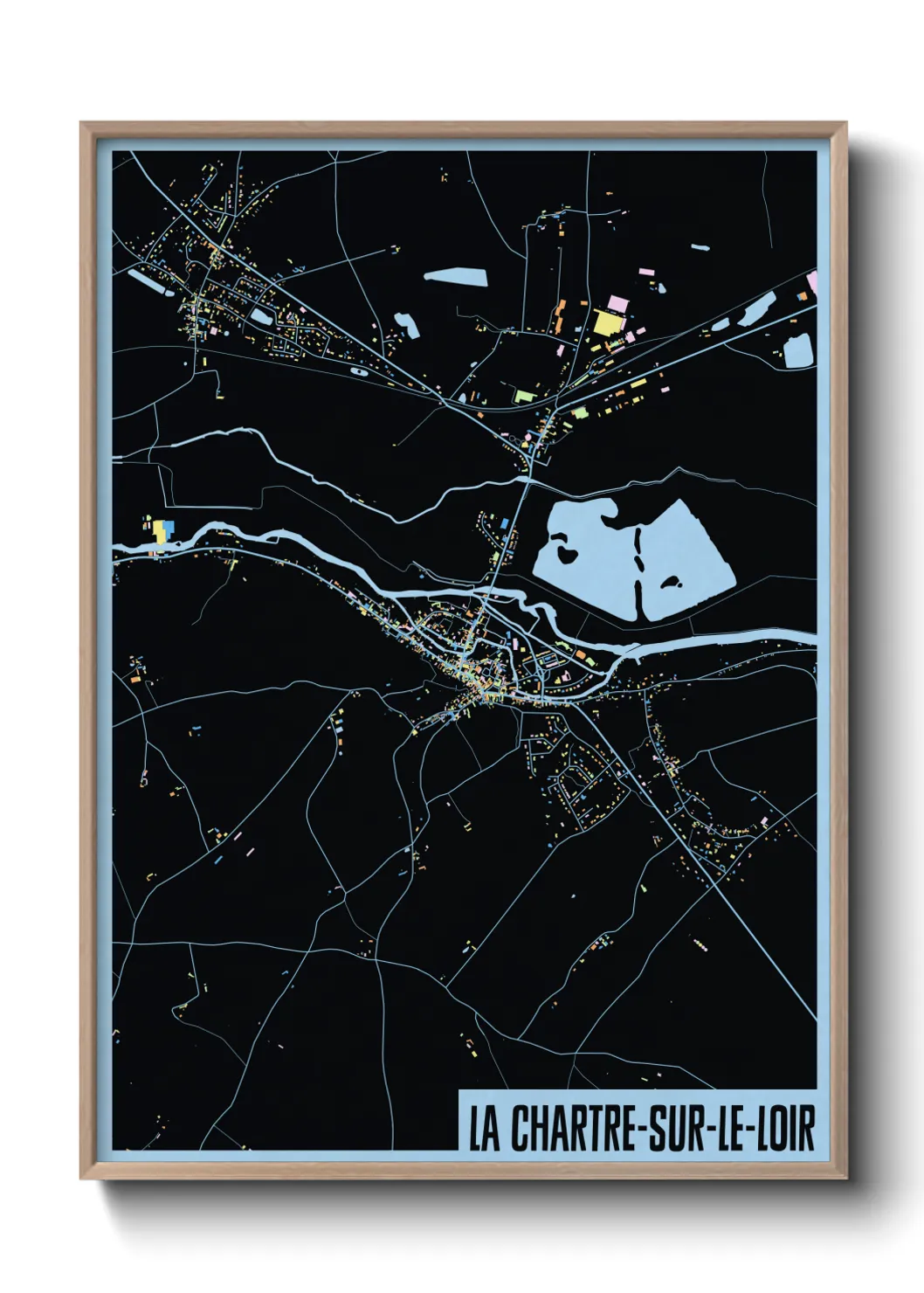 Un poster carteLa Chartre-sur-le-Loir