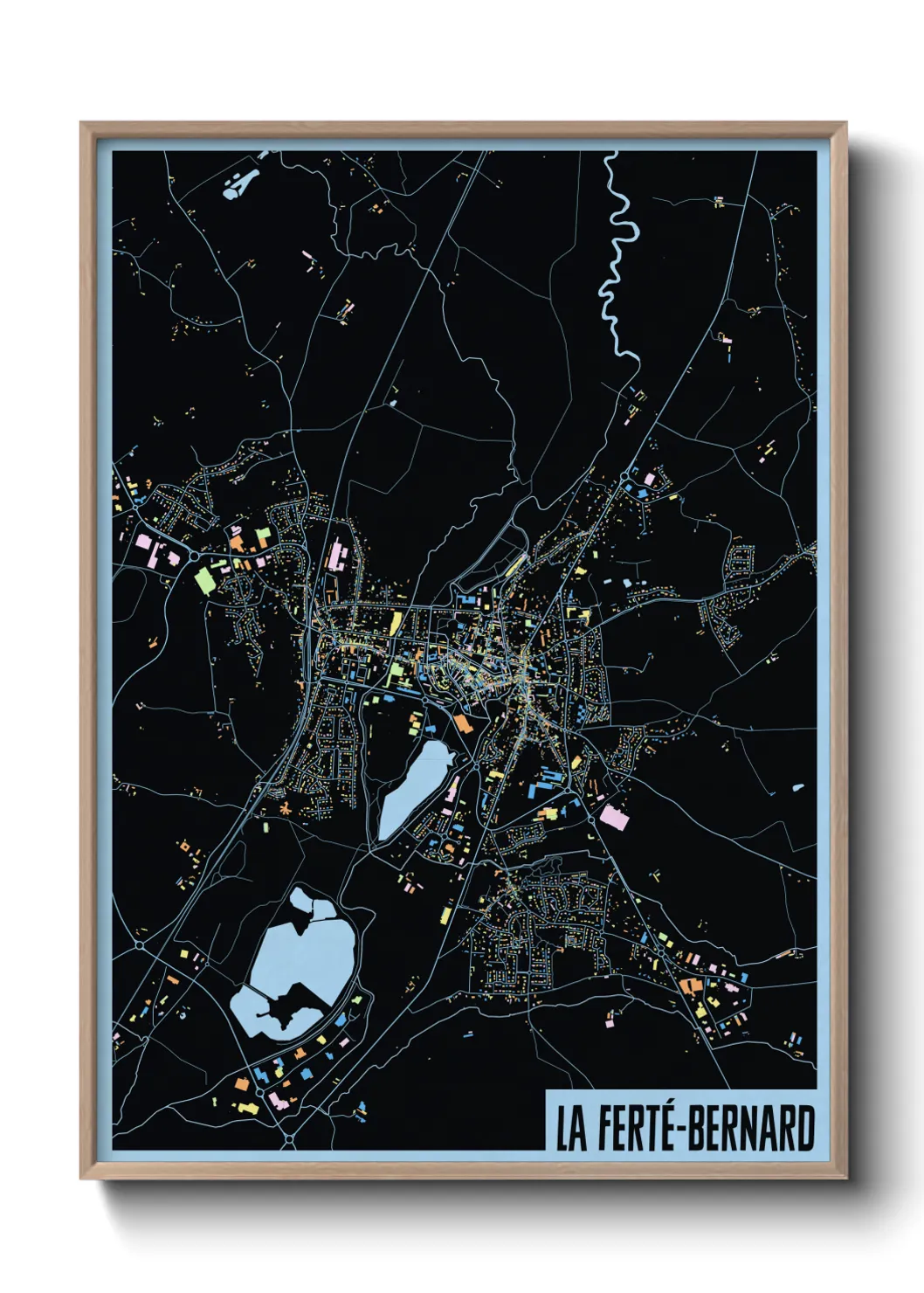 Une affiche de carte sur La Ferté-Bernard