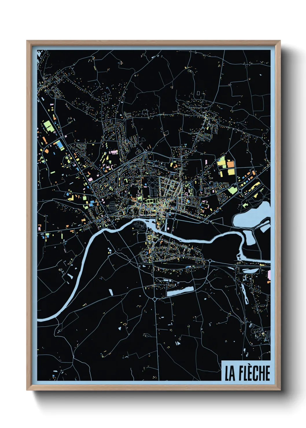 Une affiche de carte sur La Flèche