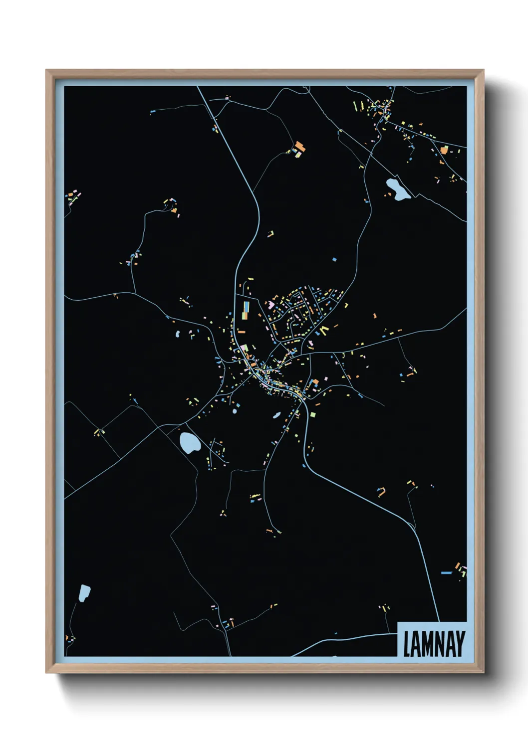 Une affiche de carte sur Lamnay