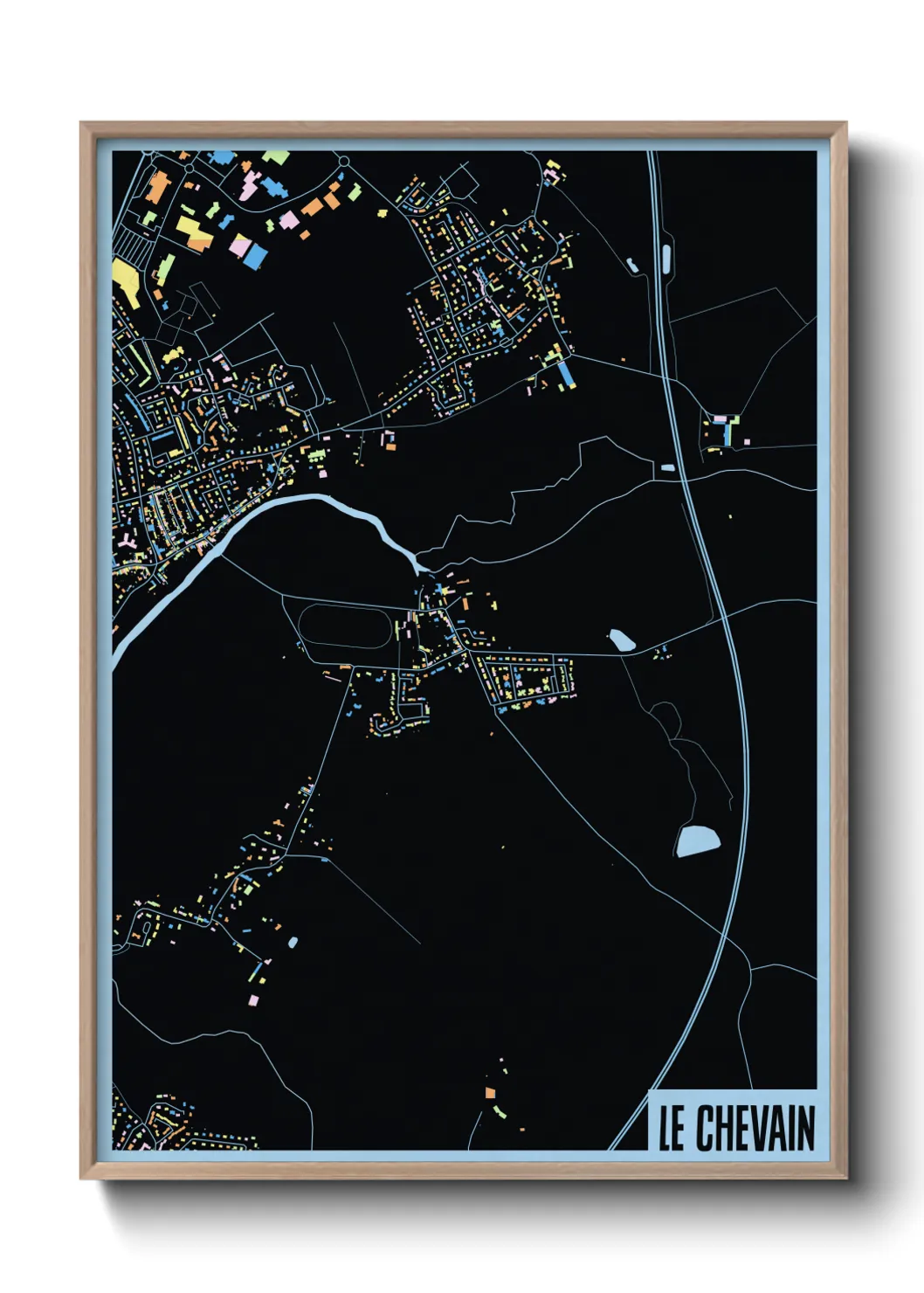 Une affiche de carte sur Le Chevain