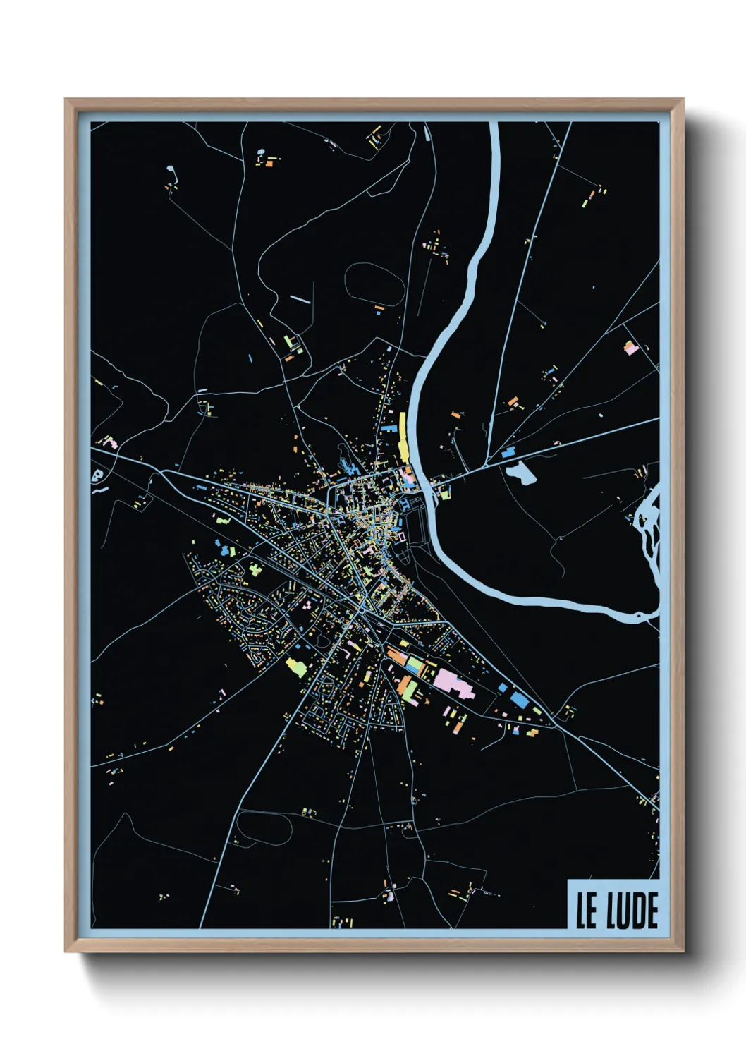 Une affiche de carte sur Le Lude