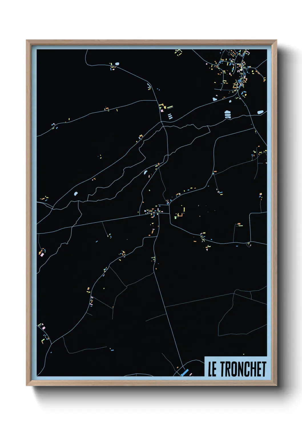 Une affiche de carte sur Le Tronchet