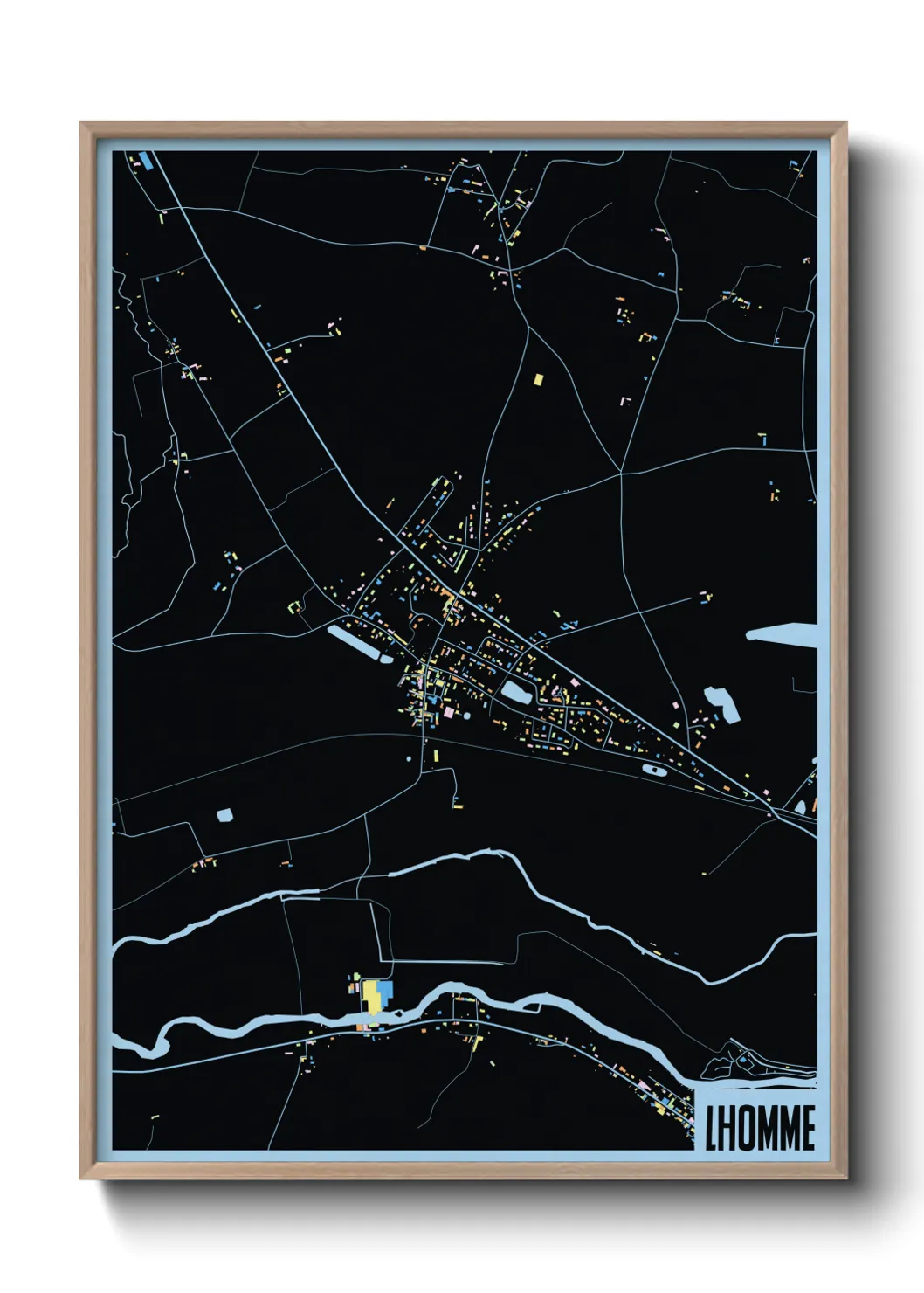 Une affiche de carte sur Lhomme