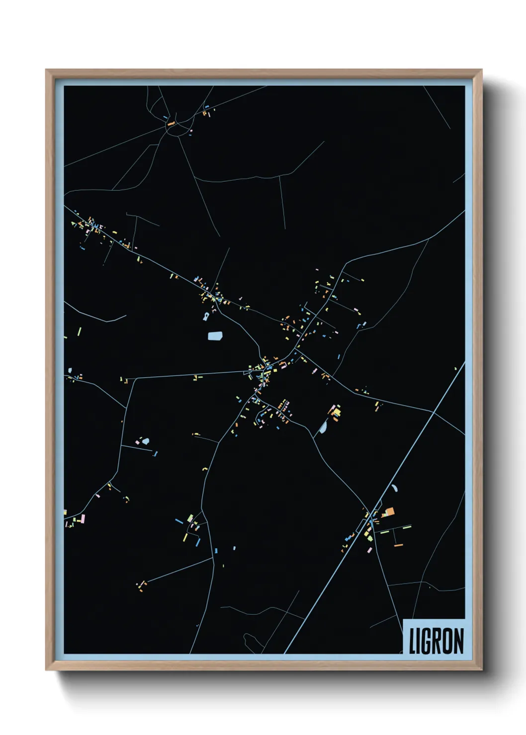 Une affiche de carte sur Ligron