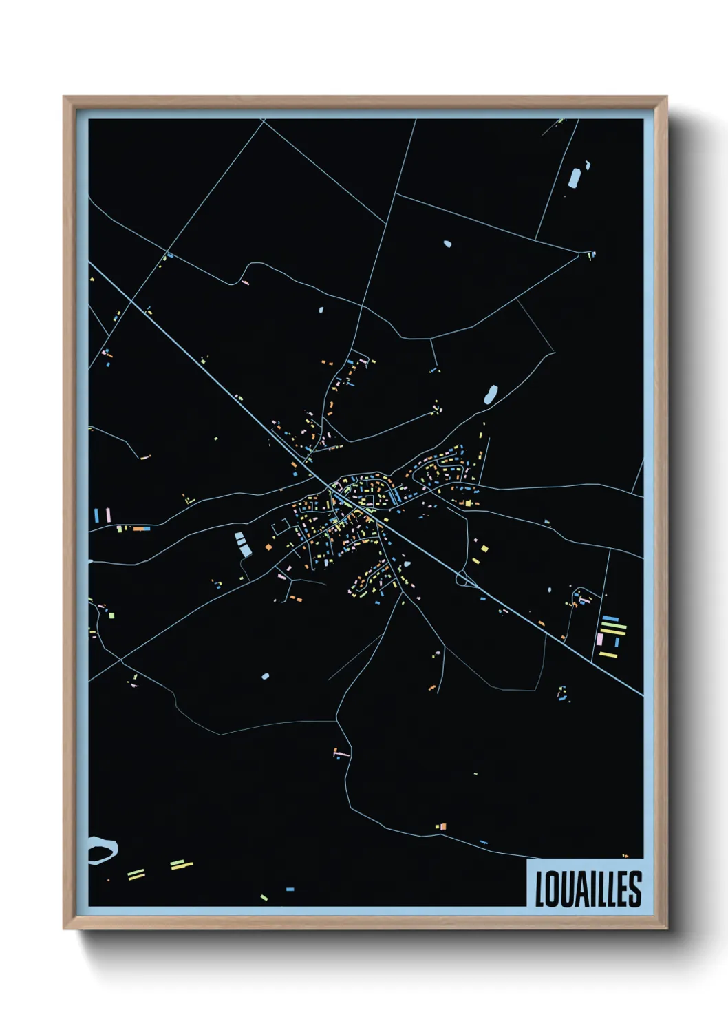 Une affiche de carte sur Louailles