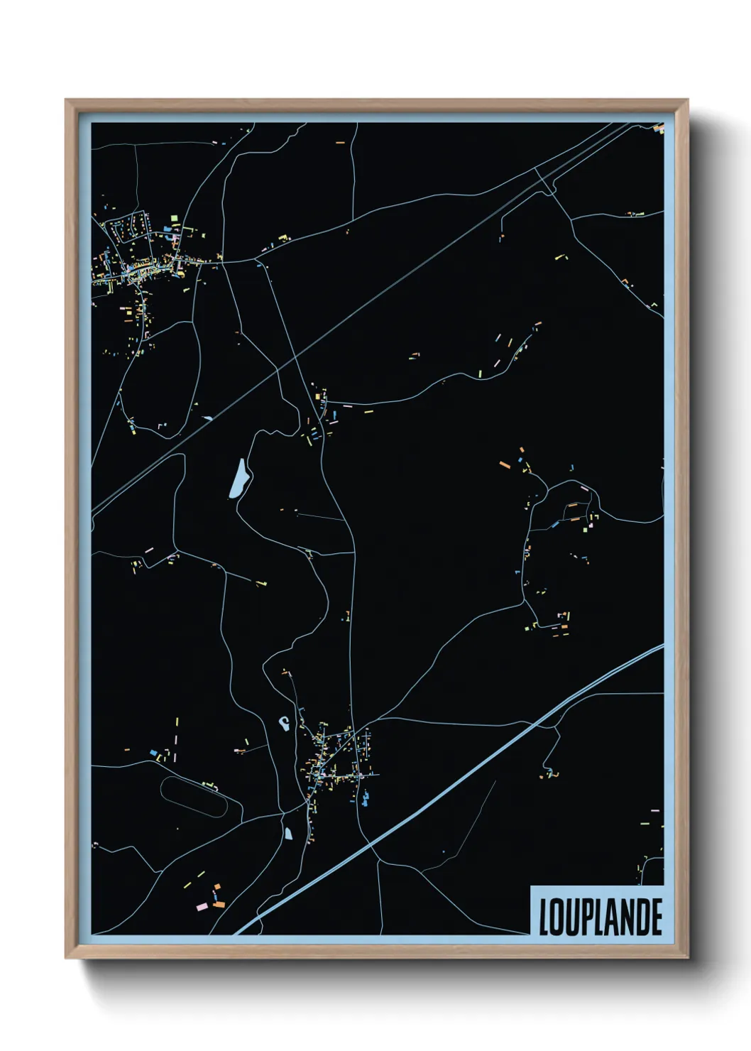 Une affiche de carte sur Louplande