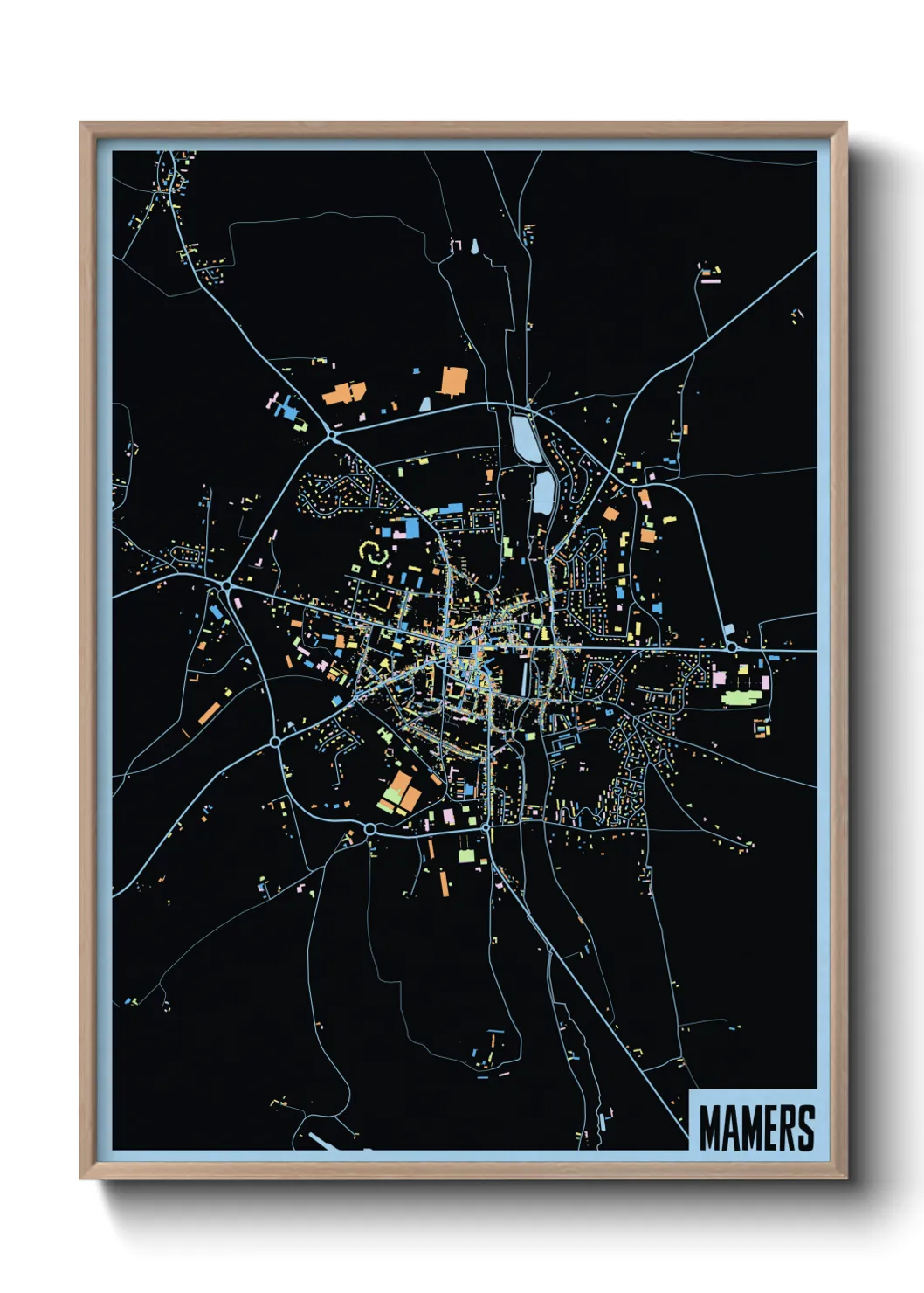 Une affiche de carte sur Mamers