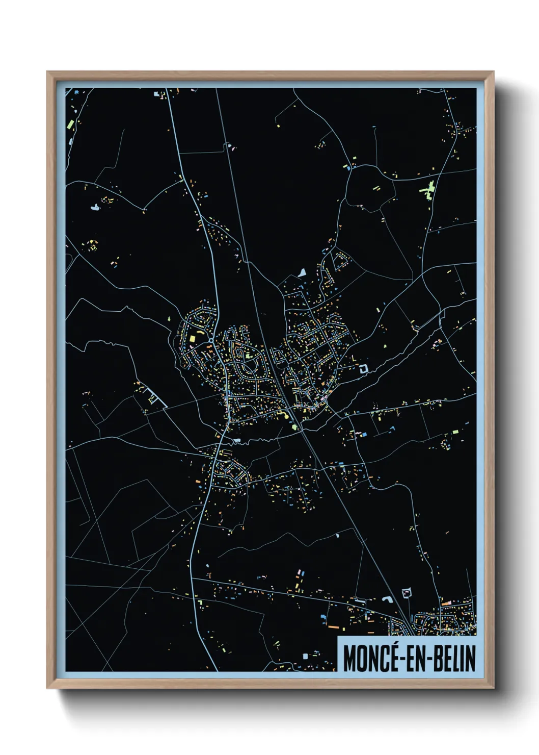 Un poster carteMoncé-en-Belin