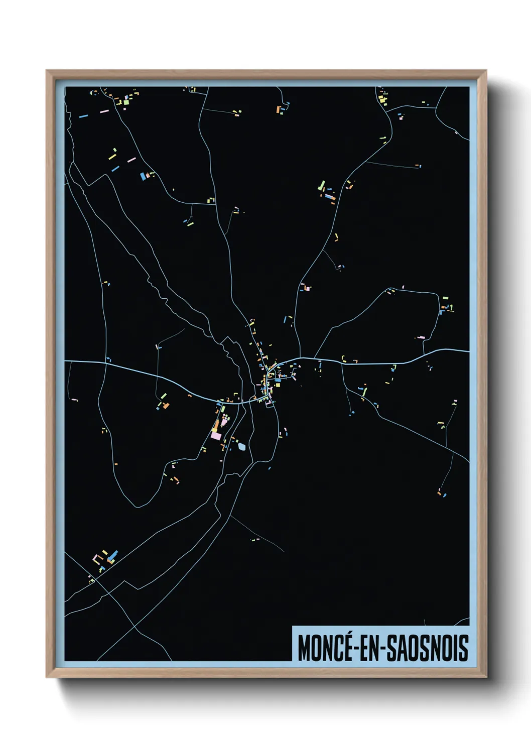 Un poster carteMoncé-en-Saosnois