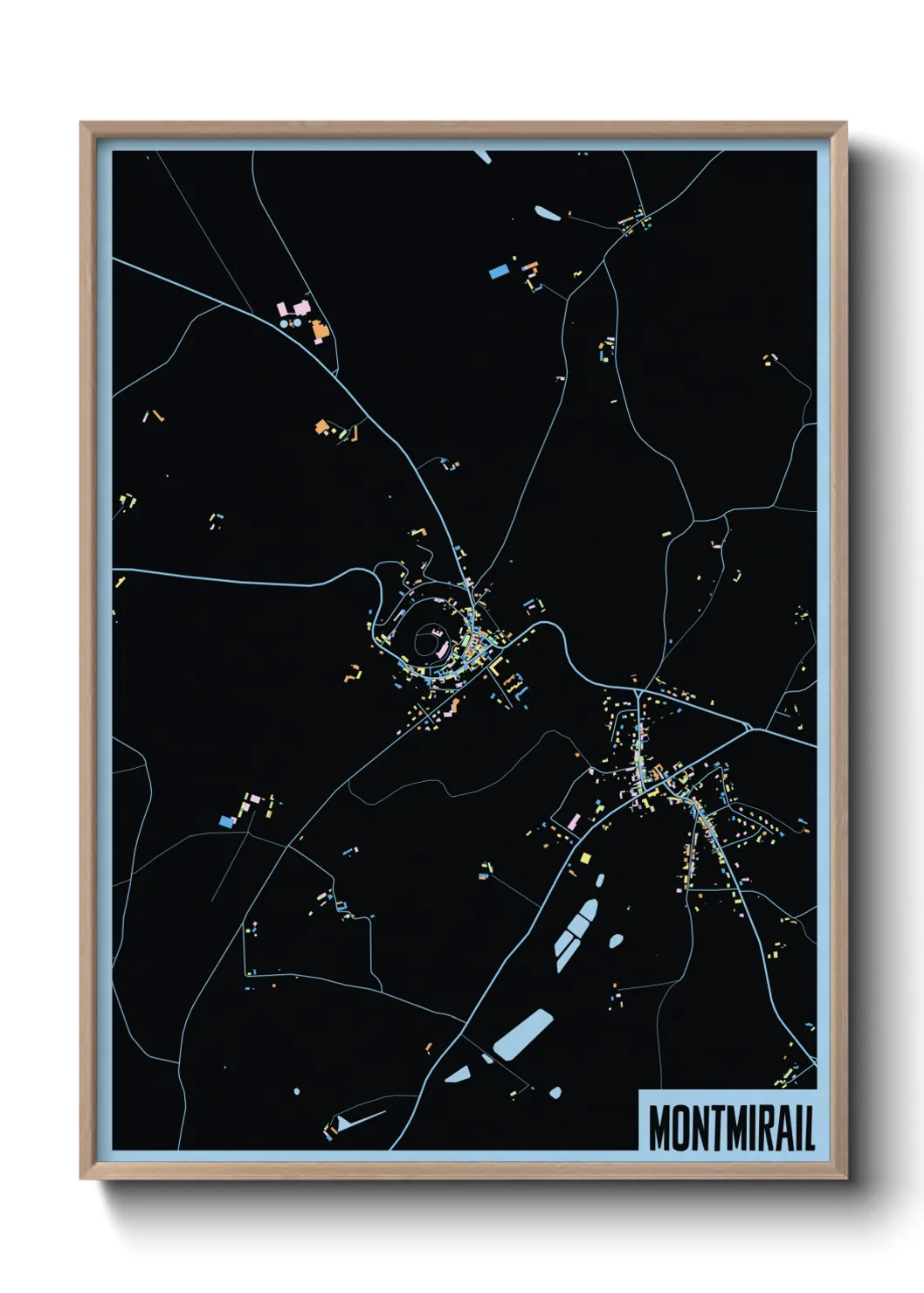 Une affiche de carte sur Montmirail