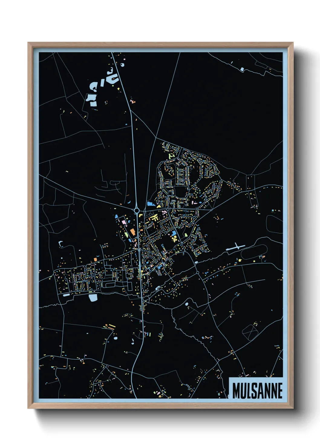 Une affiche de carte sur Mulsanne