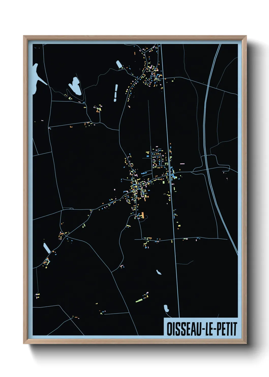 Une affiche de carte sur Oisseau-le-Petit