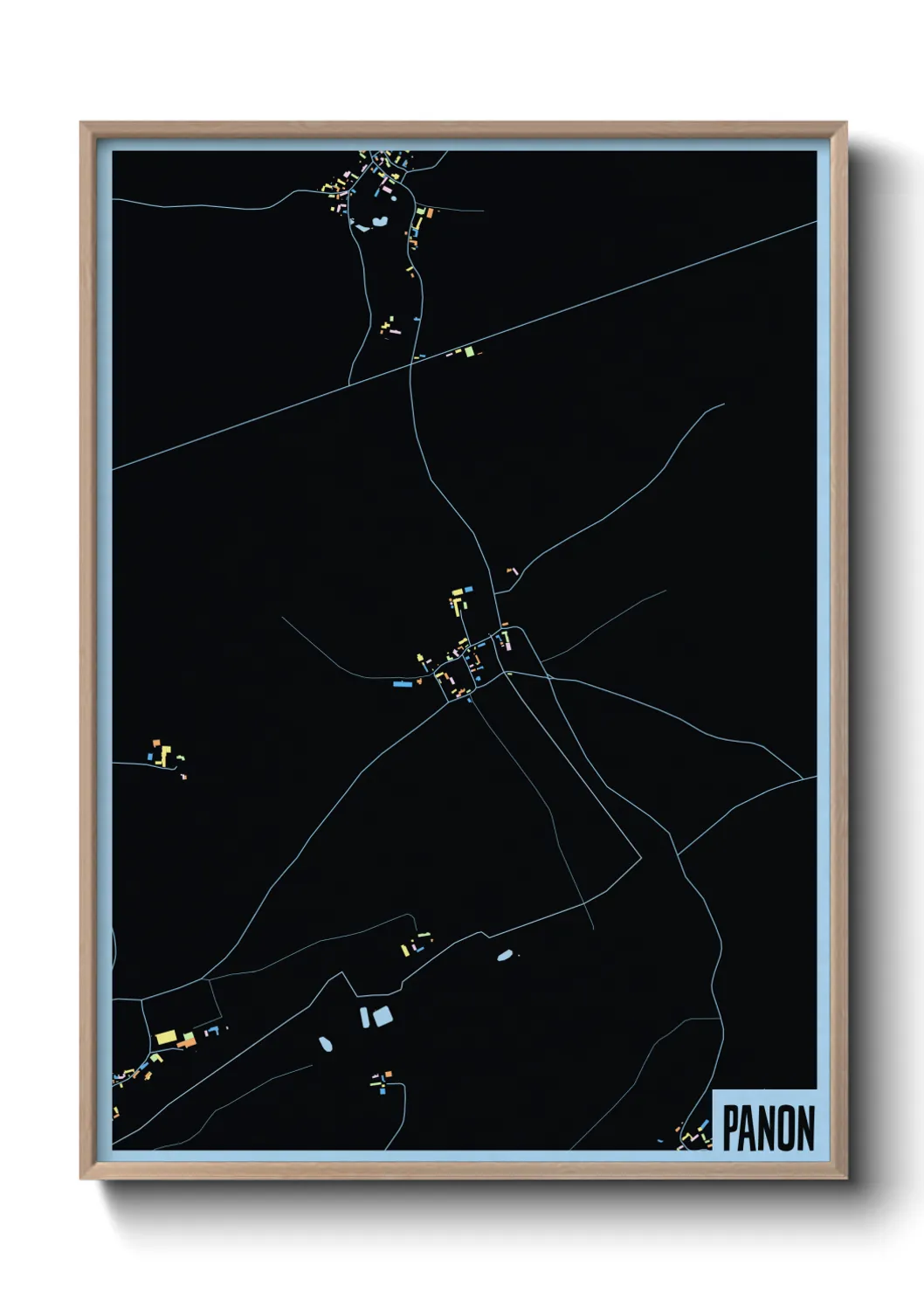 Une affiche de carte sur Panon