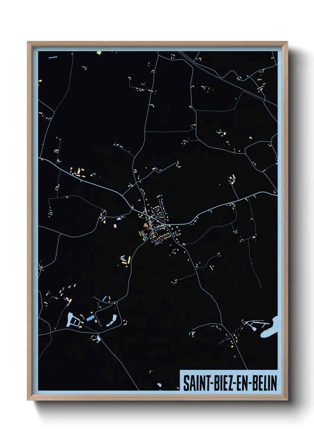 Un poster carteSaint-Biez-en-Belin