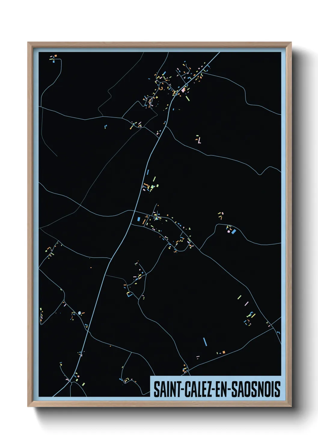 Une affiche de carte sur Saint-Calez-en-Saosnois