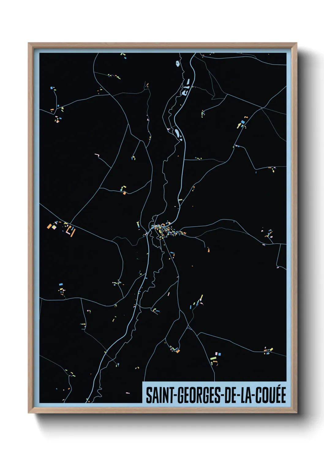 Une affiche de carte sur Saint-Georges-de-la-Couée