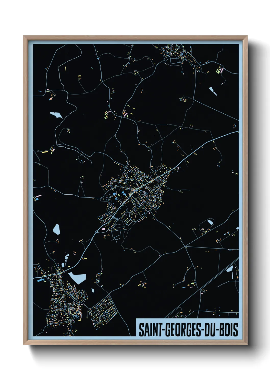 Une affiche de carte sur Saint-Georges-du-Bois