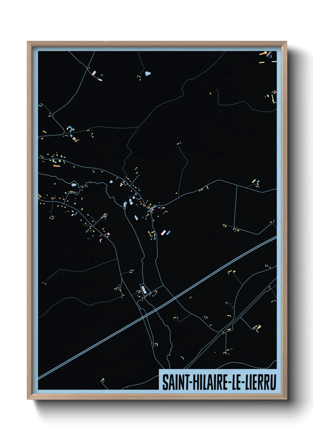 Une affiche de carte sur Saint-Hilaire-le-Lierru