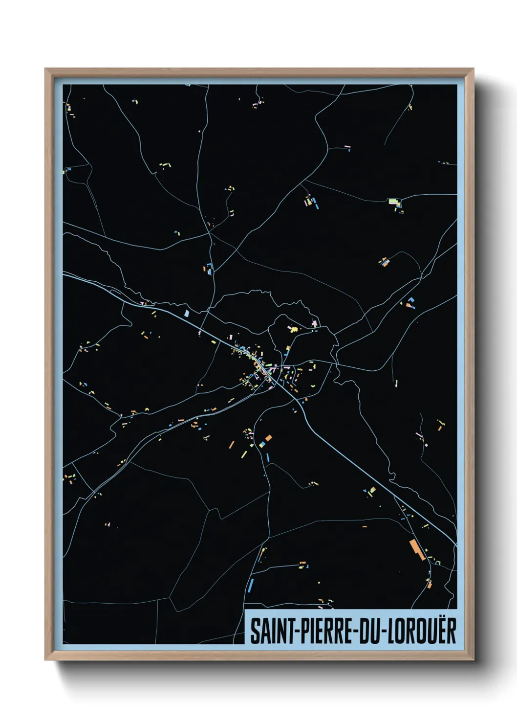 Une affiche de carte sur Saint-Pierre-du-Lorouër