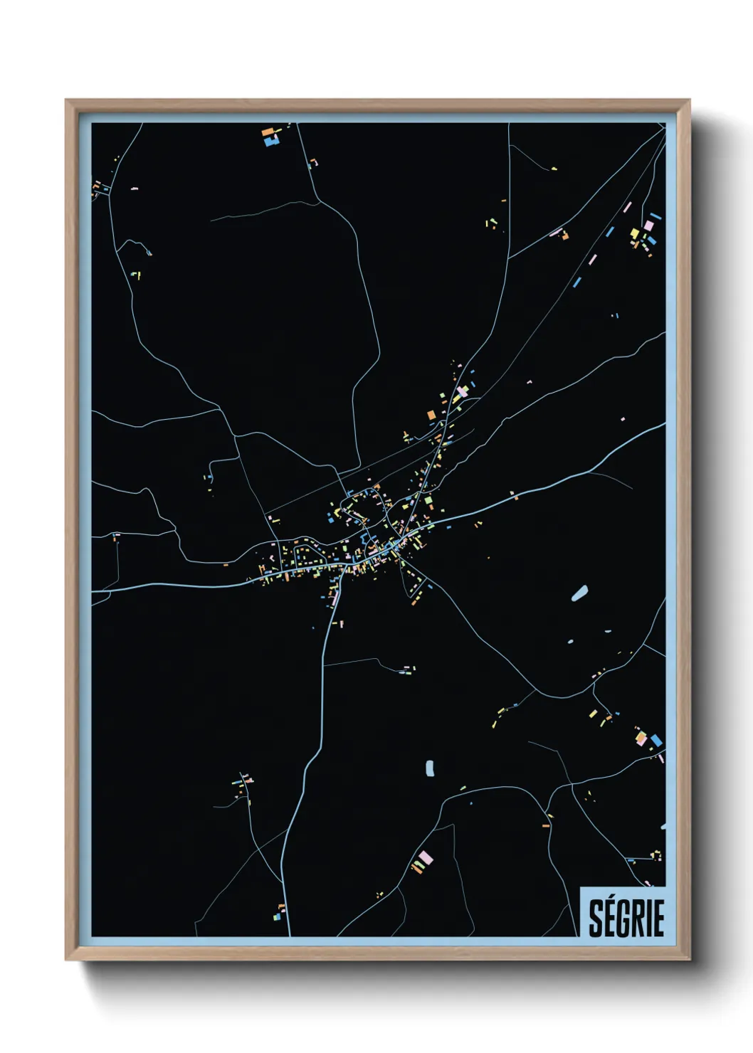 Une affiche de carte sur Ségrie