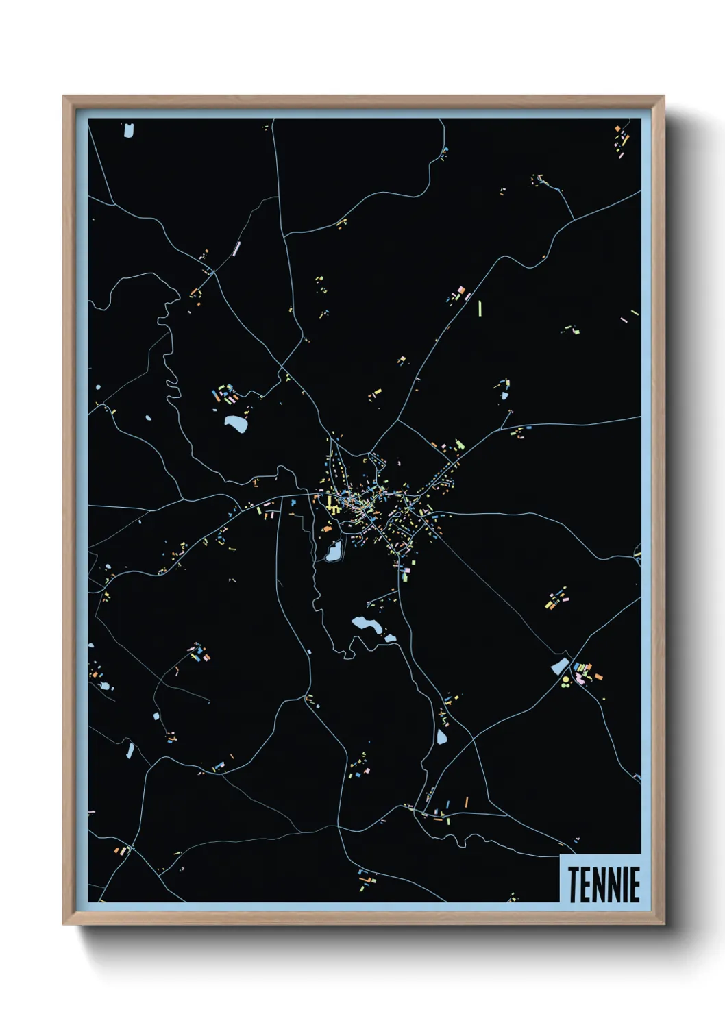 Une affiche de carte sur Tennie