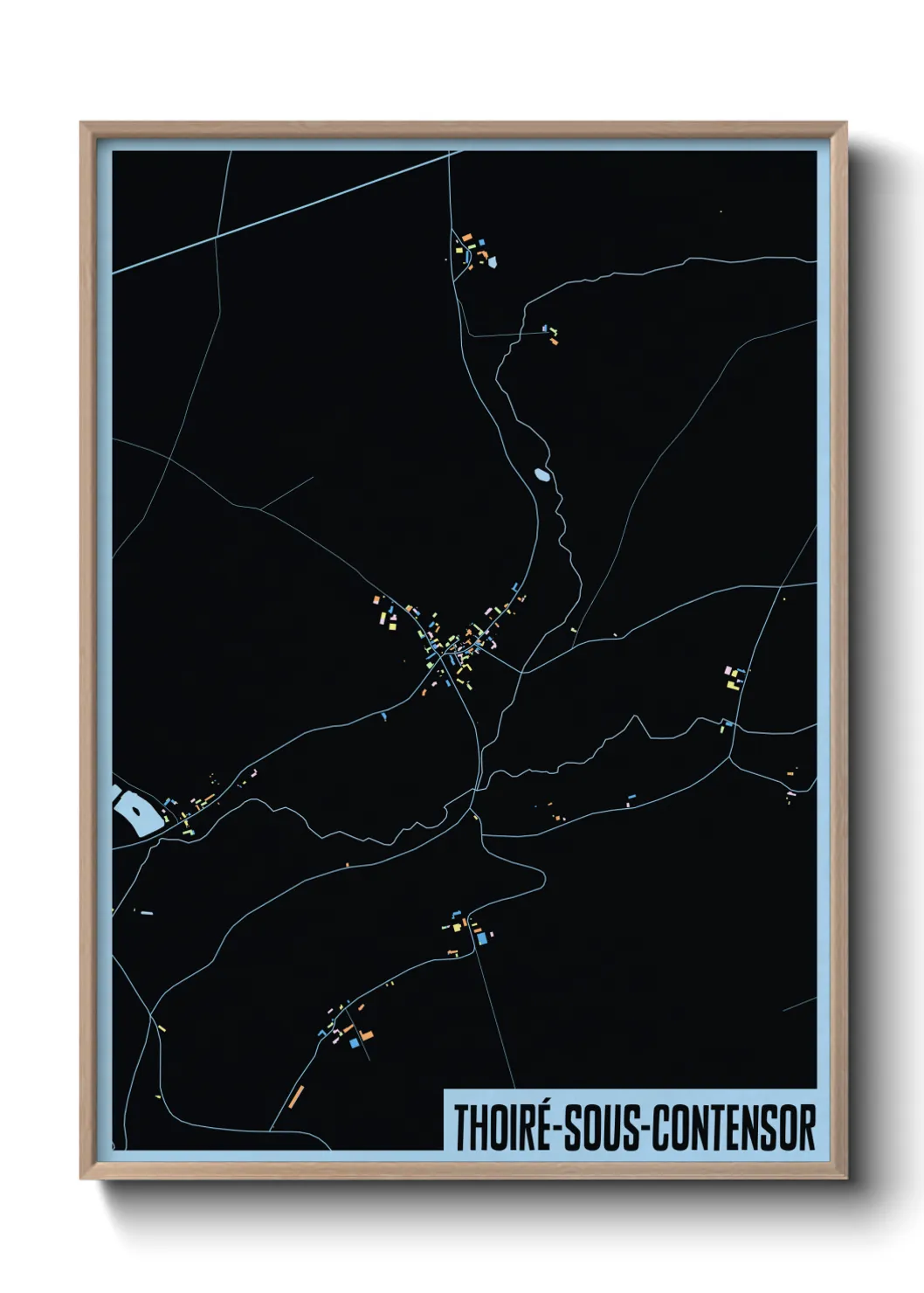 Une affiche de carte sur Thoiré-sous-Contensor